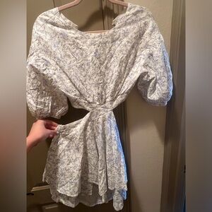 Floral Cut-out Mini Dress